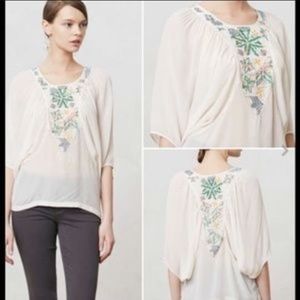 NWT Tanvi Kedia beaded peasant blouse